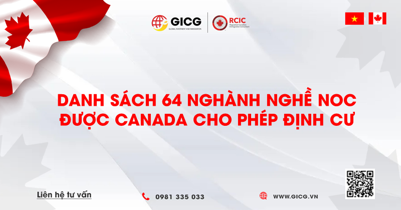 Danh sách 64 nghành nghề NOC được Canada cho phép định cư